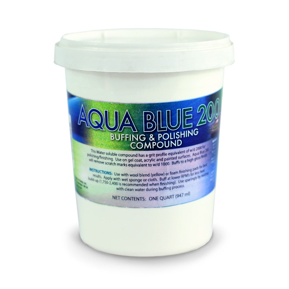 Aqua Blue 200 Buffing and Polishing Compound– Fiberglass and Resin