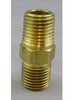 1/4 inch brass fitting nipple for vacuum bagging. Connects two female fitting components.