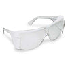 Clear safety glasses with side shields that provides economical and practical protection.