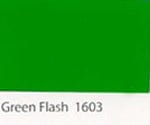Green Flash colored polyester gel coat.