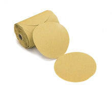 Mirka Gold 3.5" round abrasive sanding discs.
