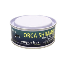 Can of Orca Shimmer mold release compound, carnauba based paste wax designed for fiberglass molds.