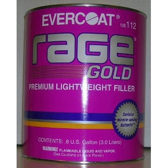 RAGE EVERCOAT GOLD PREMIUM RAGE BODY FILLER INCLUDES HARDENER