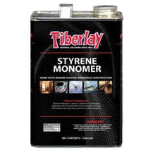 Can of styrene monomer used to thin polyester resins and gel coats.