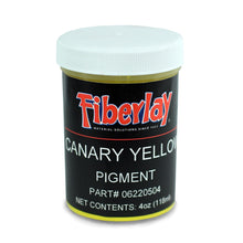4 ounce opaque canary yellow pigment for use with polyester, vinyl ester and epoxy resins.