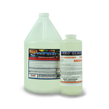 Epoxy resin 4:1 kit with one gallon epoxy resin and a quart of medium speed hardener.