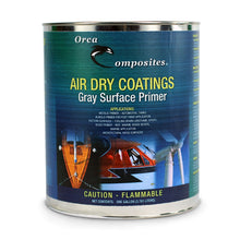 Orca Air Dry Gray Surface primer that gives a low porosity surface for a finish coat or for preparation for a top coat