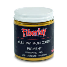 4 ounce bottle of yellow iron oxide colored opaque pigment.